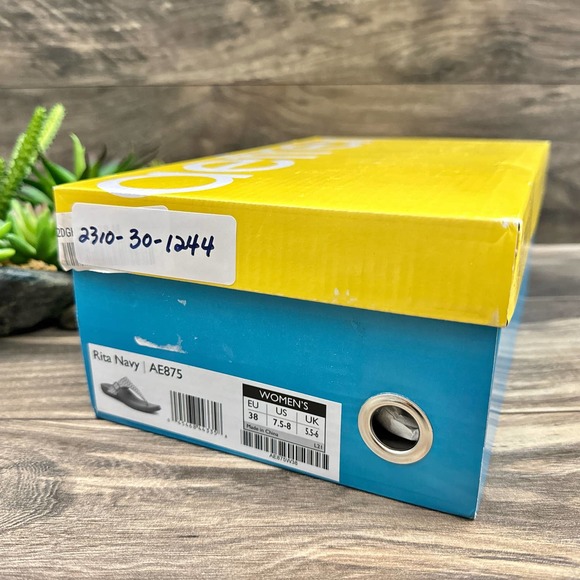 NIB Aetrex Rita 38 7.5-8 Thong Sandal Flip Flops Navy AE875 Water Friendly - Picture 12 of 12